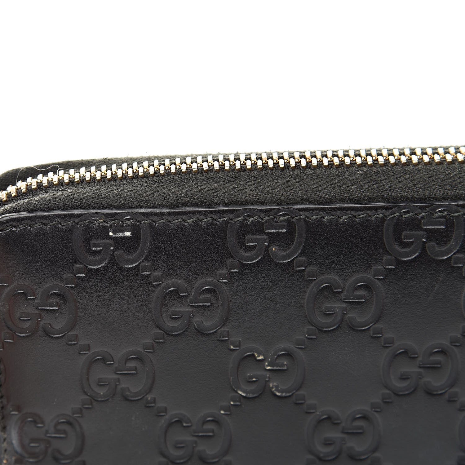 Gucci Guccissima Bow Zip Around Wallet Black 11 of 15