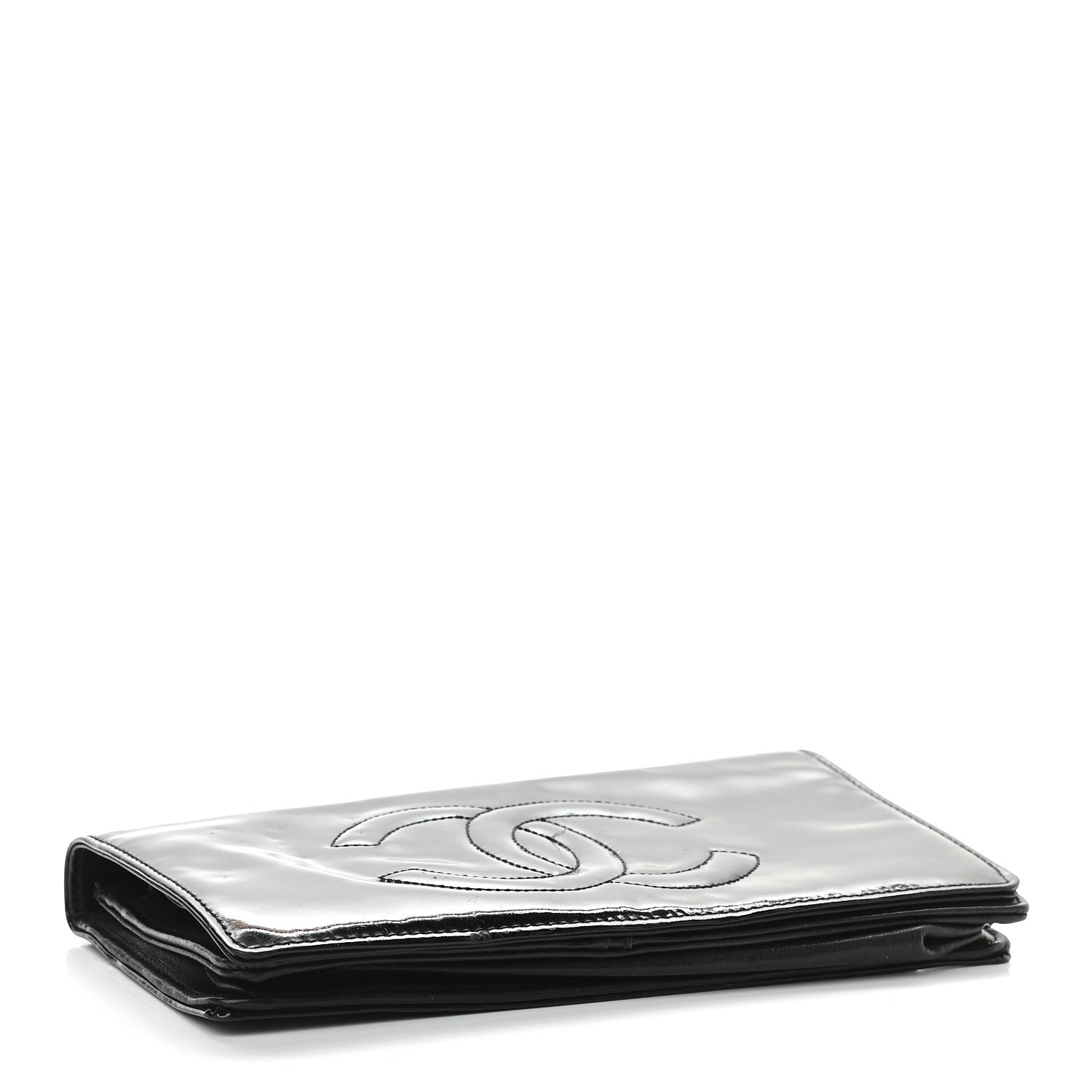 Chanel Patent Timeless CC Wallet On Chain WOC Black 3 of 9