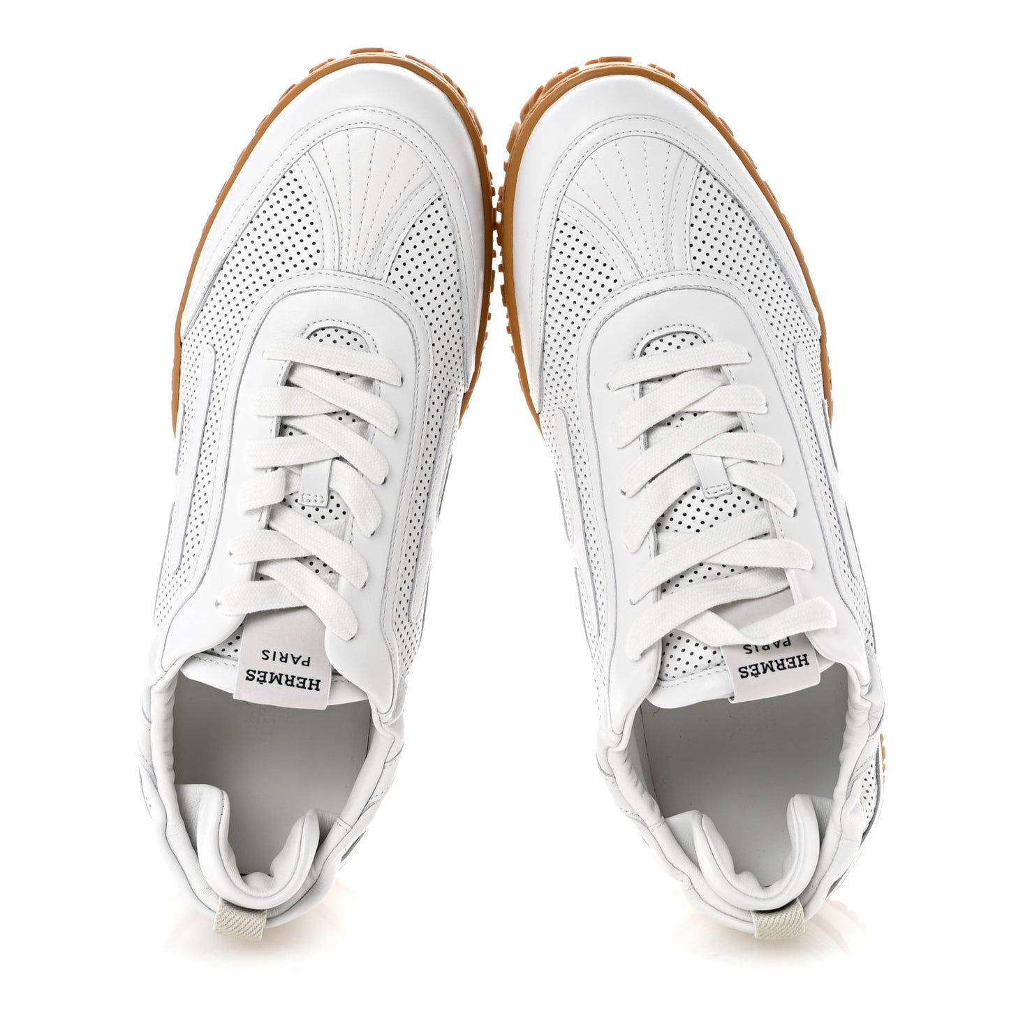 Perforated Nappa Jet Sneakers 41 White
