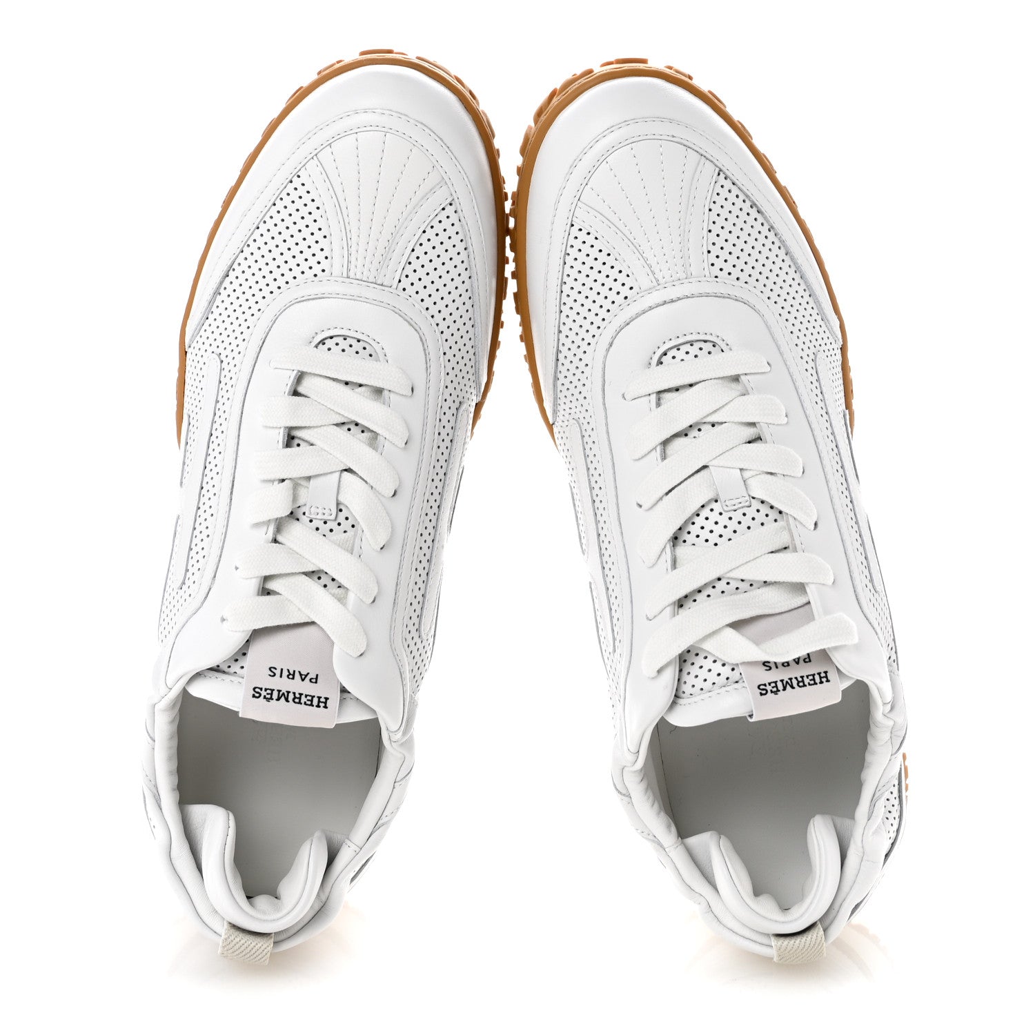 Hermes Perforated Nappa Jet Sneakers 41 White 2 of 9