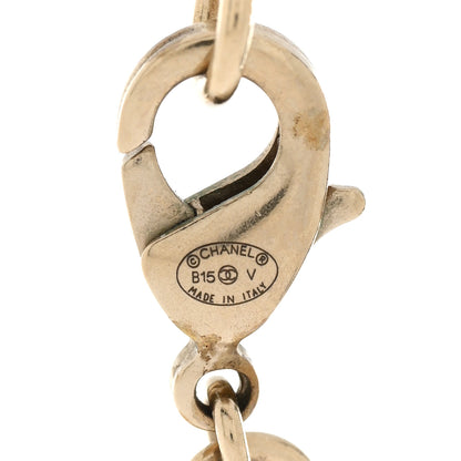 Chanel Crystal Pearl CC Pendant Necklace Gold 6 of 7