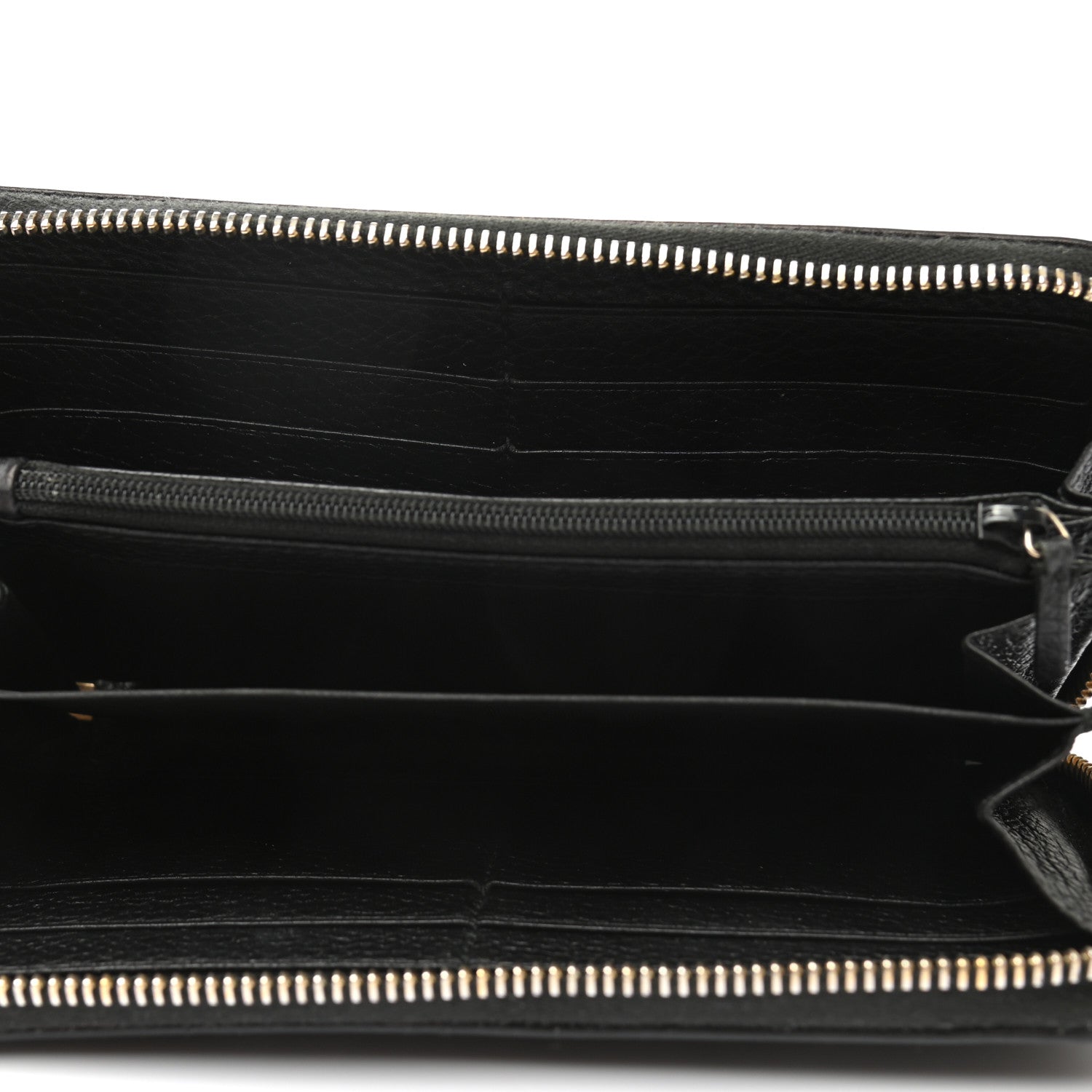 Gucci Pebbled Calfskin Soho Zip Around Wallet Black 5 of 7