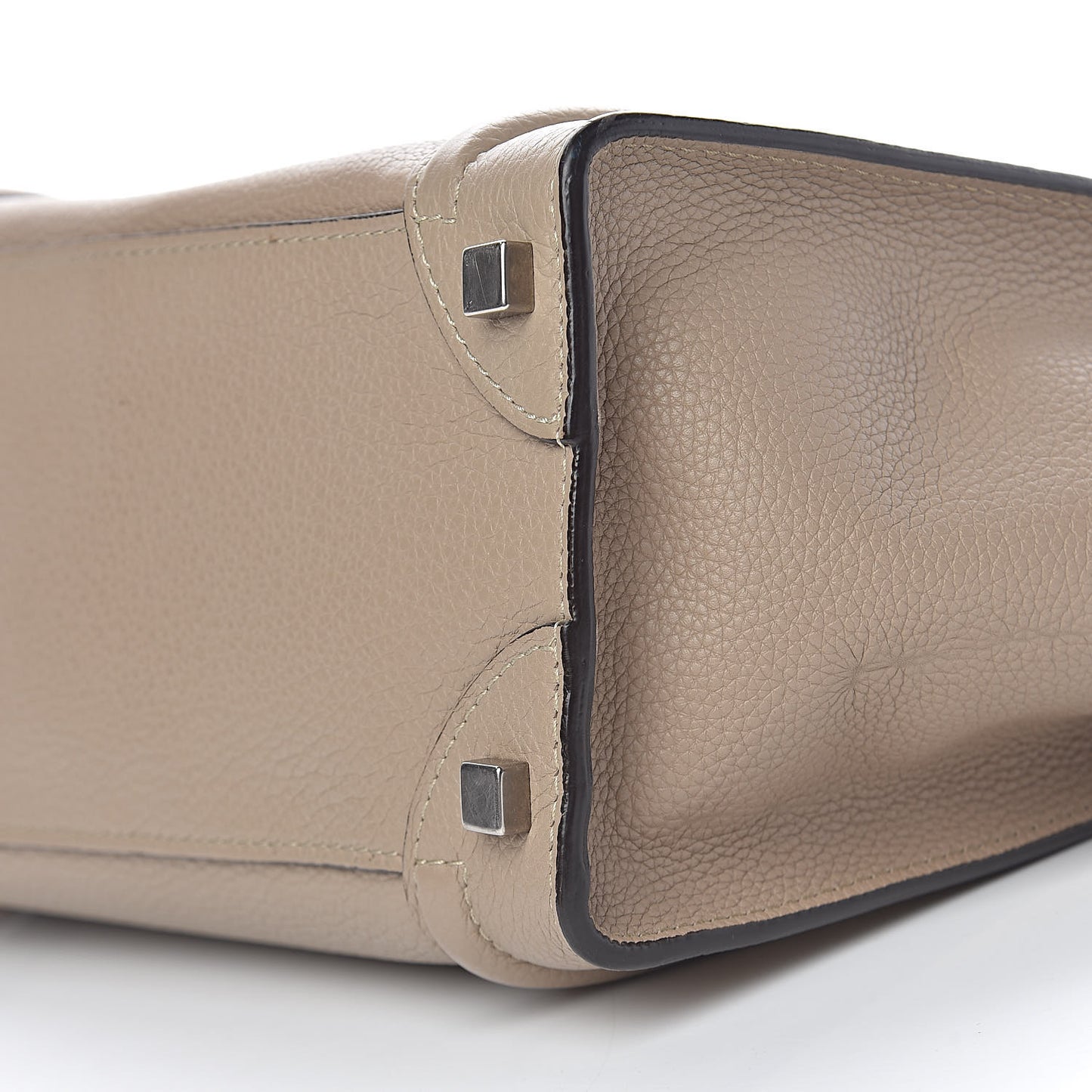 Drummed Calfskin Micro Luggage Dune