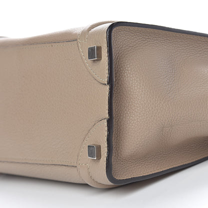 Celine Drummed Calfskin Micro Luggage Dune 11 of 12