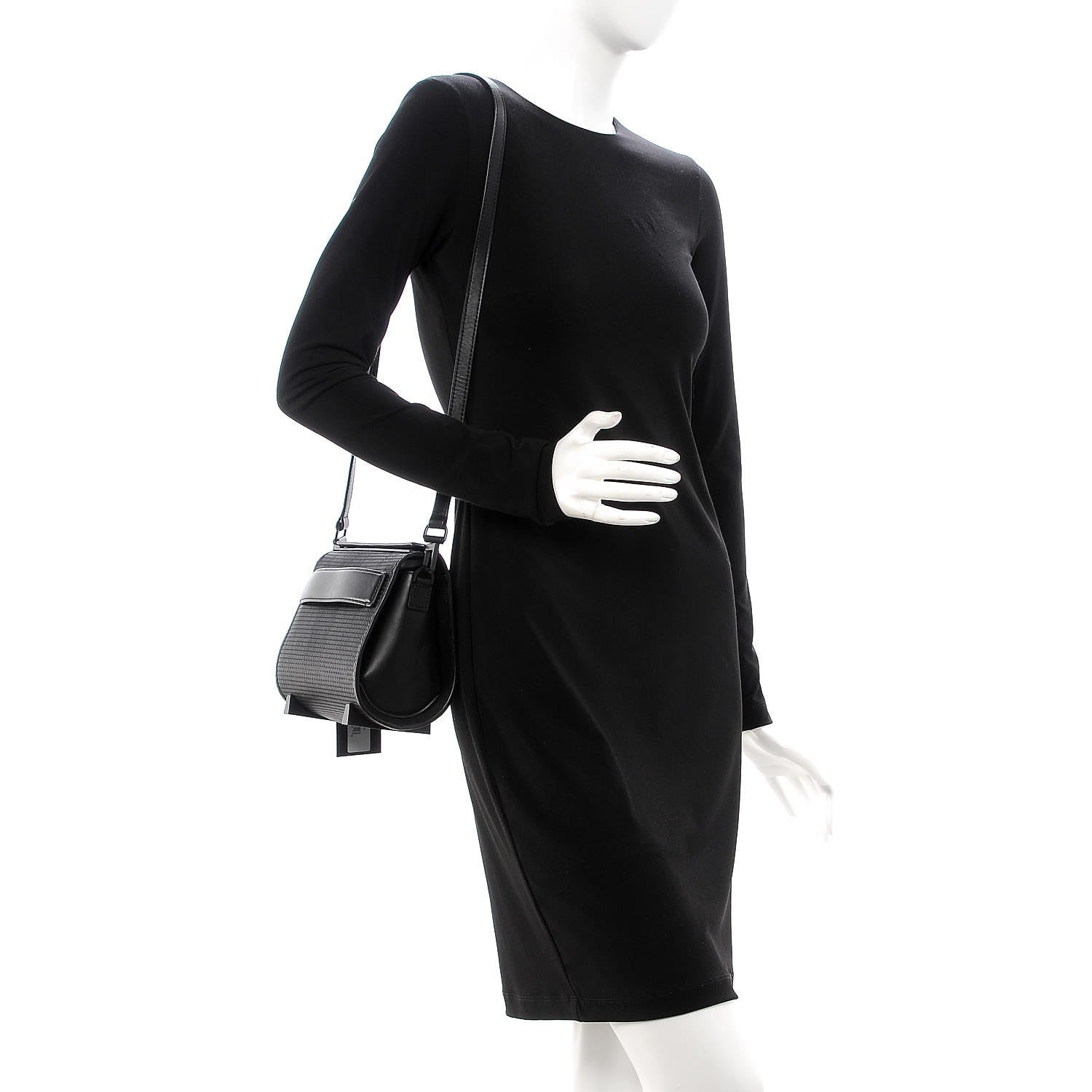 Alexander Wang Calfskin Mesh MIni Chastity Crossbody Bag Black 2 of 7