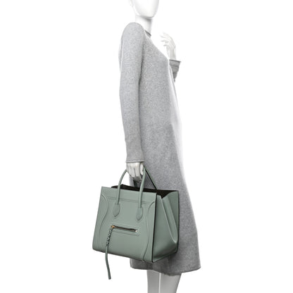Celine Baby Grained Calfskin Medium Phantom Luggage Jade 2 of 11