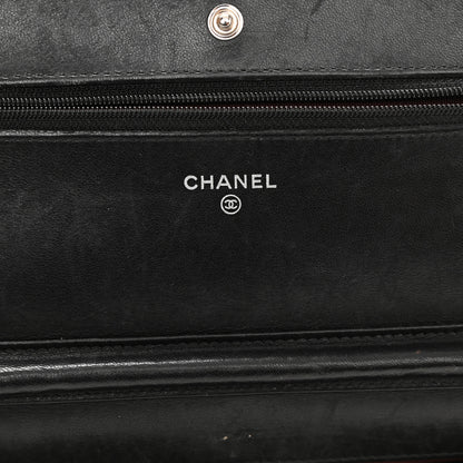 Chanel Lambskin Quilted Wallet On Chain WOC Black 6 of 11