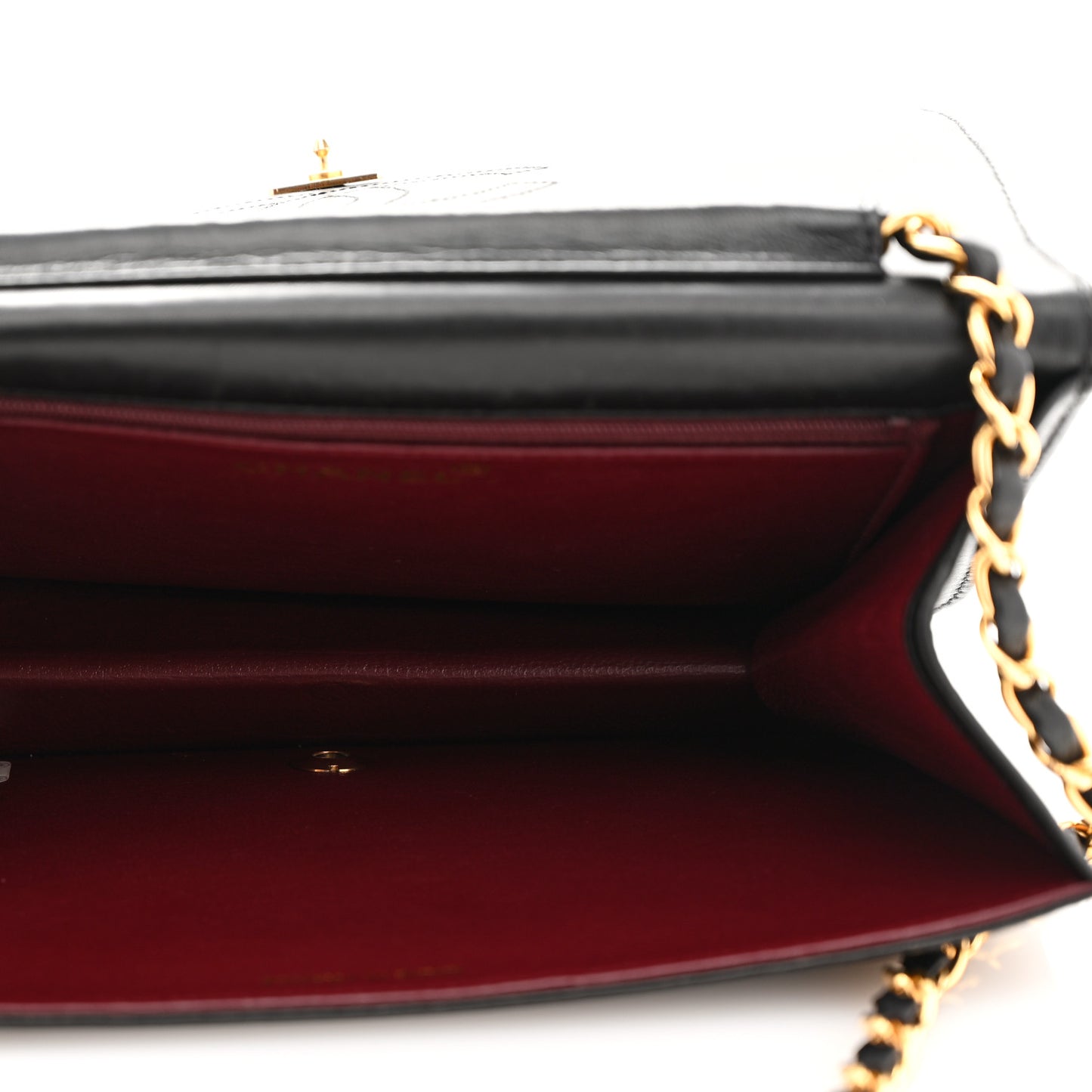 Lambskin Quilted Small Single Flap Black