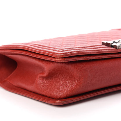 Chanel Caviar Quilted New Medium Boy Flap Dark Red 8 of 9