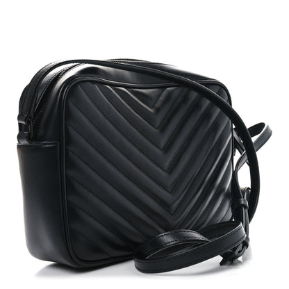 Saint Laurent Calfskin Matelasse Monogram Monochrome Lou Camera Bag Black 3 of 10