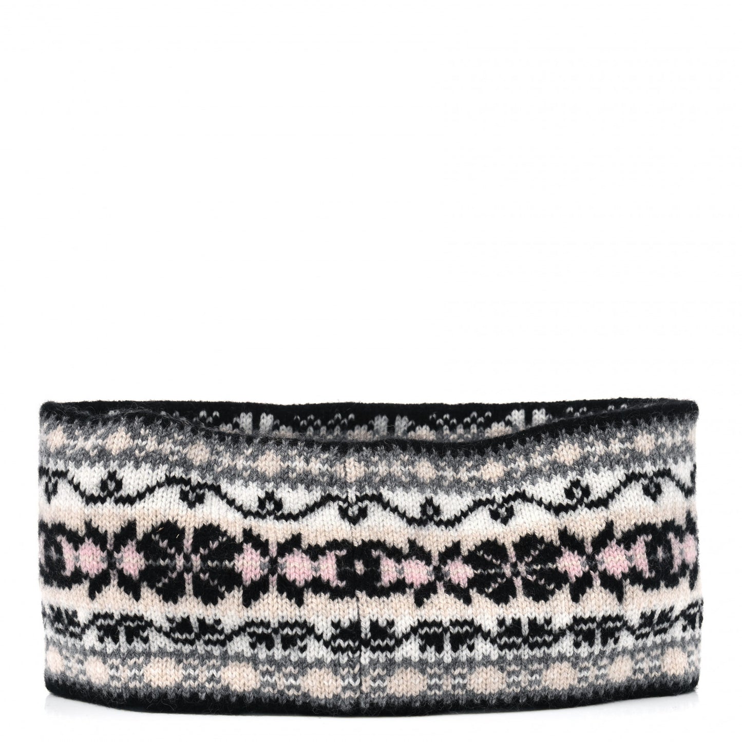Cashmere CC Headband Black Dark Grey Ecru Pink