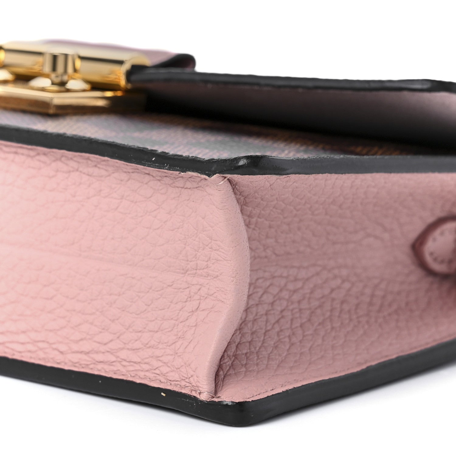Louis Vuitton Damier Ebene Croisette Chain Wallet Rose Ballerine 9 of 9