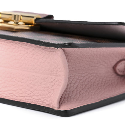 Louis Vuitton Damier Ebene Croisette Chain Wallet Rose Ballerine 9 of 9