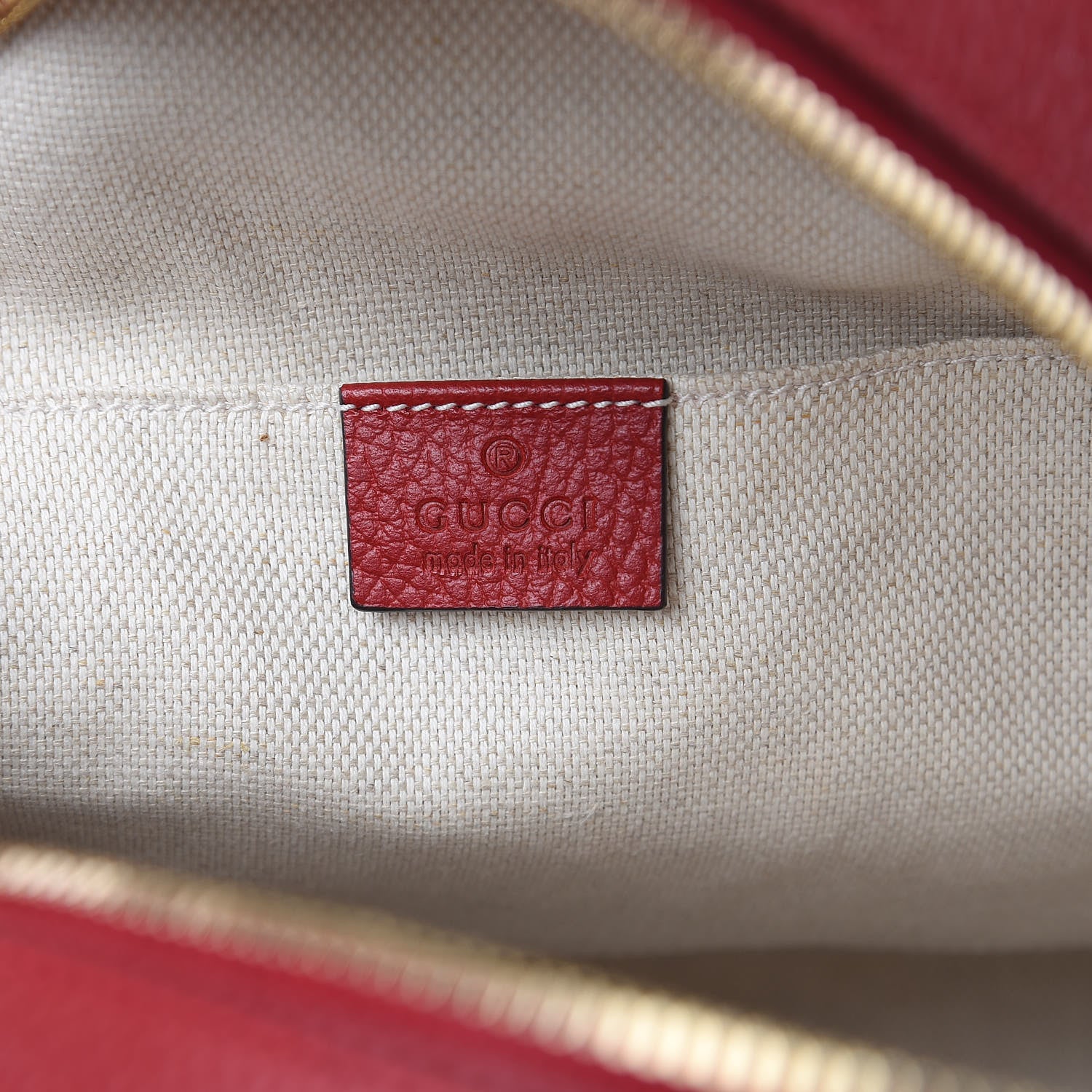 Gucci Pebbled Calfskin Soho Chain Backpack Hibiscus Red 6 of 9