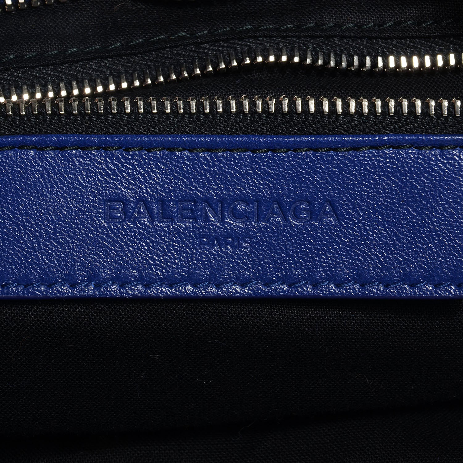 Balenciaga Chevre Silver Metallic Edge Hardware City Bleu Roi 8 of 12