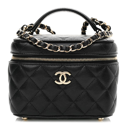 Chanel Caviar Quilted Small CC Vanity Case Black 1 of 8