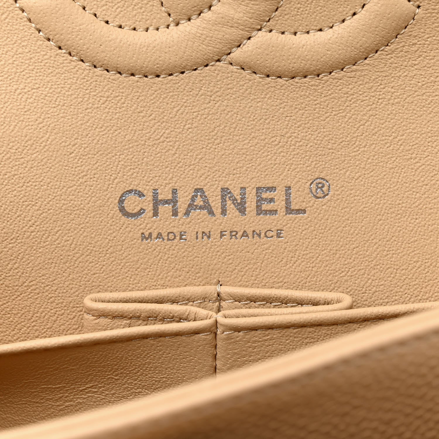 Chanel Caviar Quilted Medium Double Flap Beige 6 of 11