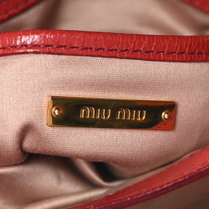 Miu Miu Madras Shoulder Bag Fuoco 6 of 9