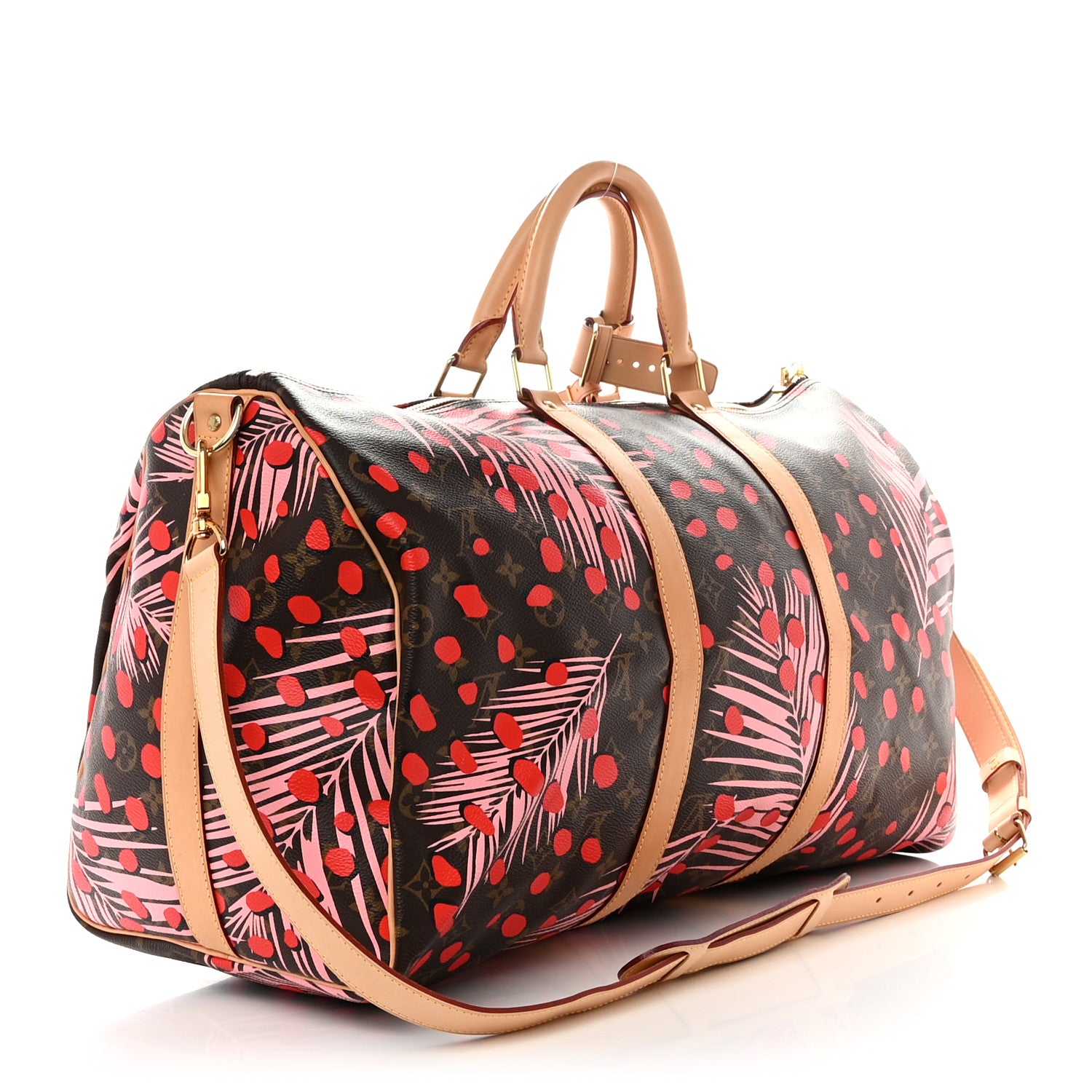 Louis Vuitton Monogram Jungle Dots Keepall Bandouliere 50 Sugar Pink Poppy 2 of 10