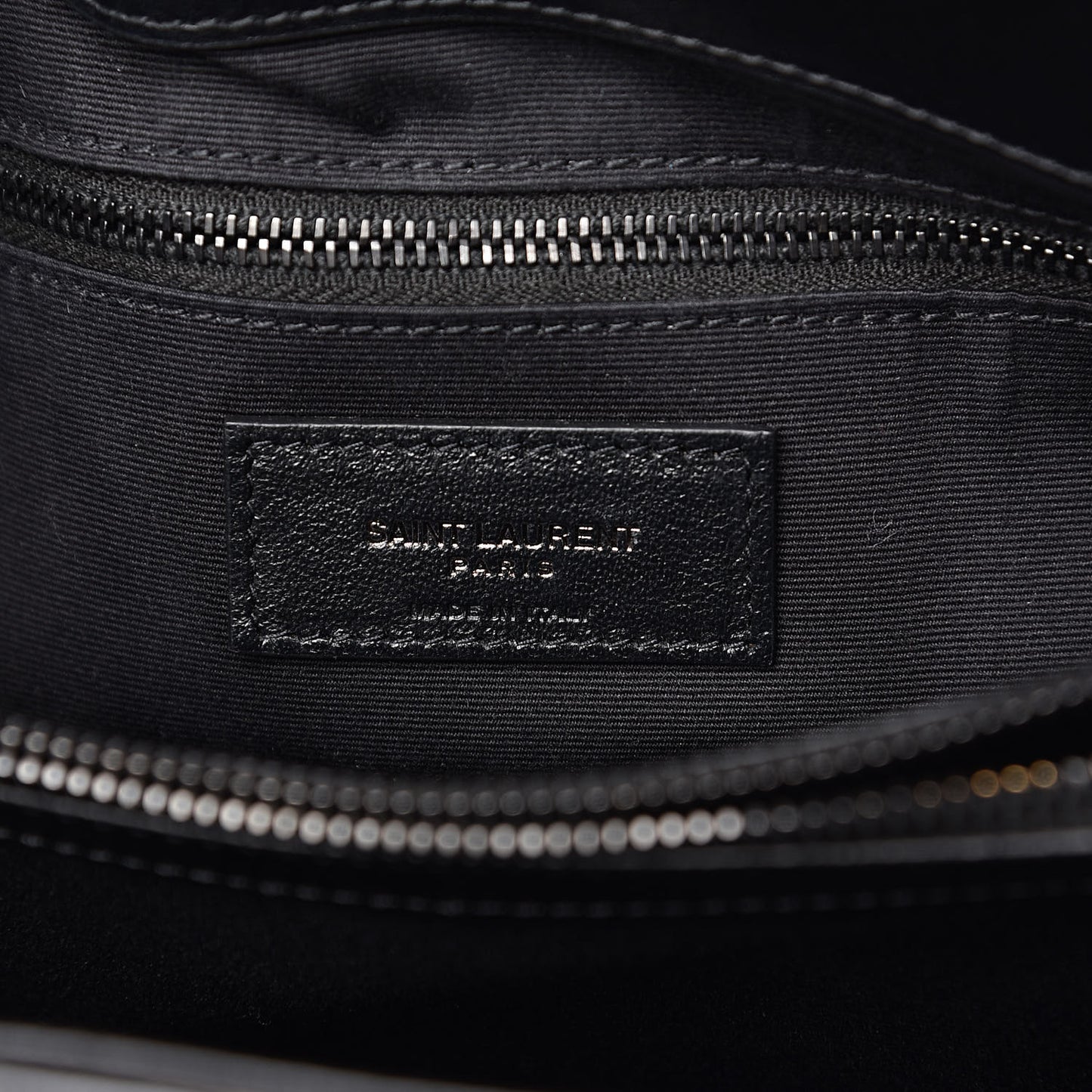 Calfskin Y Quilted Monogram Medium Loulou Chain Satchel Black