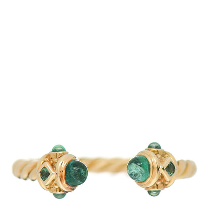 David Yurman 18K Yellow Gold Emerald Renaissance Ring 45 3.5 1 of 5