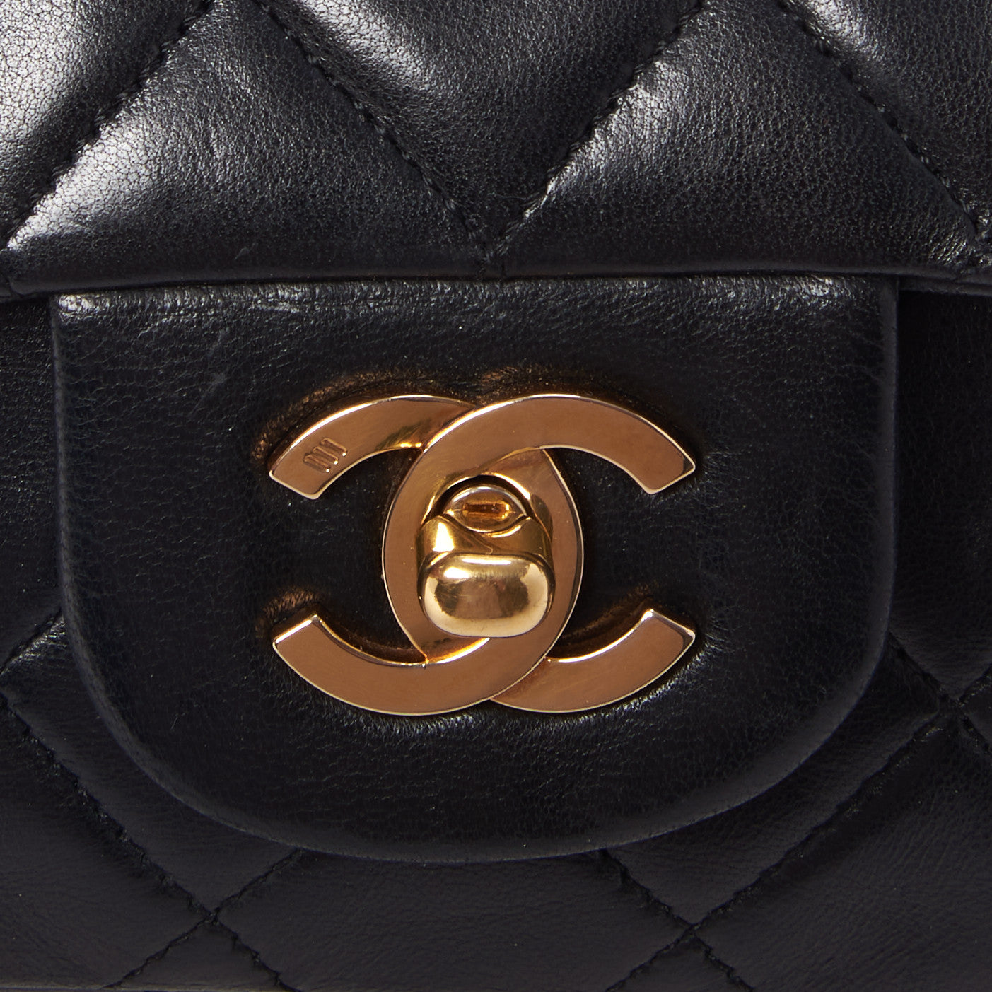 Chanel Lambskin Quilted Medium Double Flap Black 8 of 10