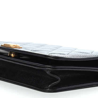 Chanel Caviar Quilted Boy Wallet On Chain WOC Black 9 of 9