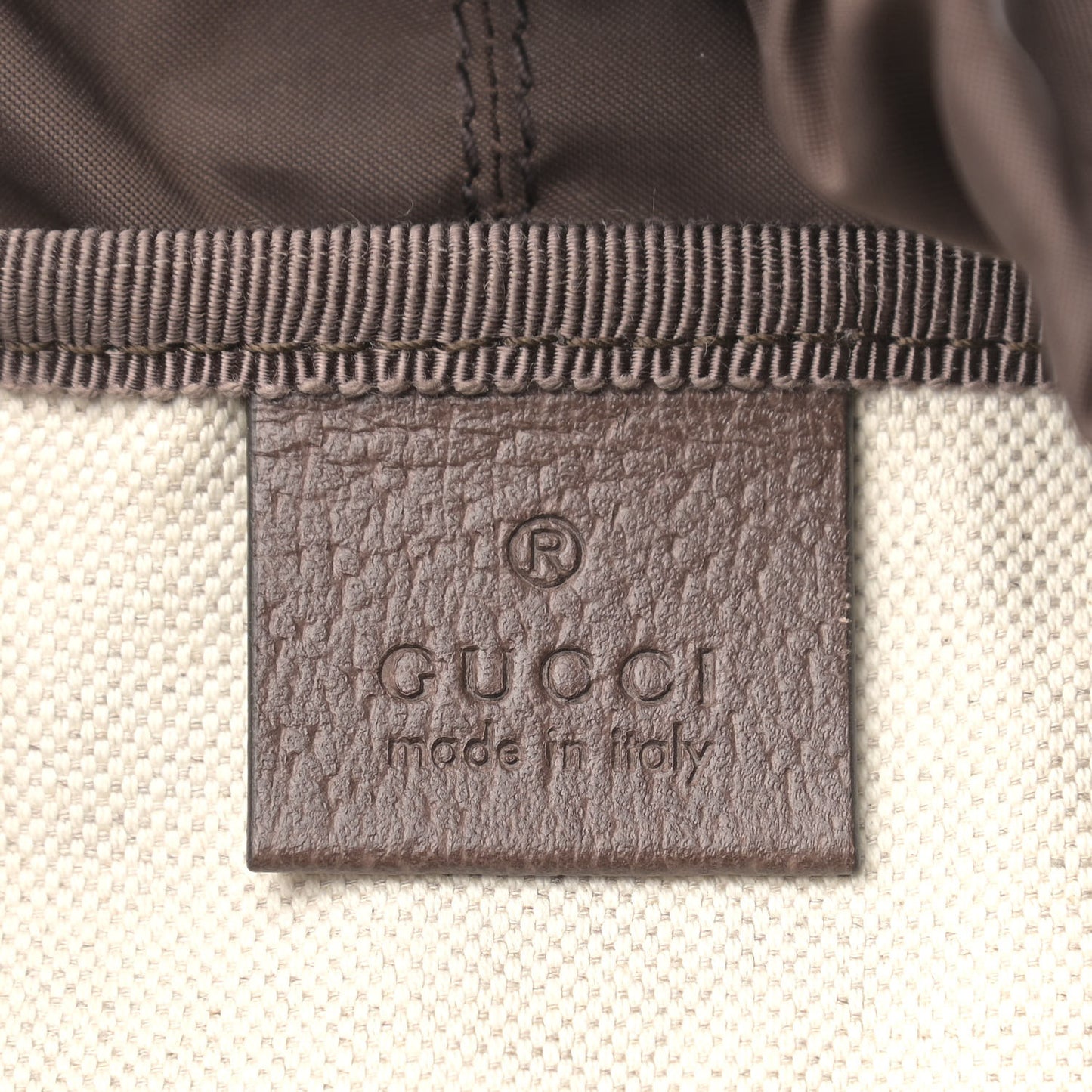 GG Supreme Monogram Medium Ophidia Double Buckle Backpack Brown