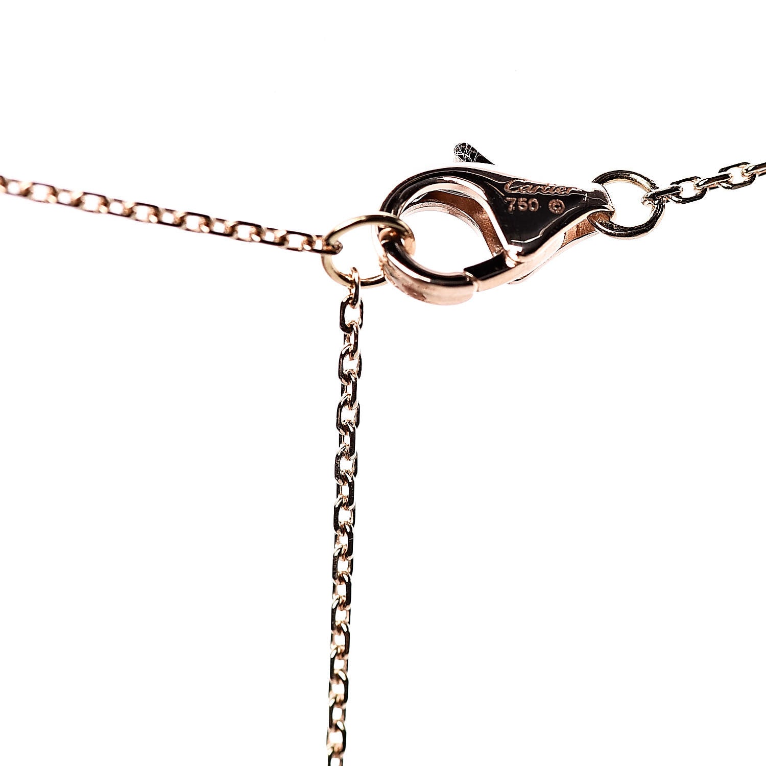 Cartier 18K Pink Gold Diamond Symbols Cross Pendant Necklace 6 of 6