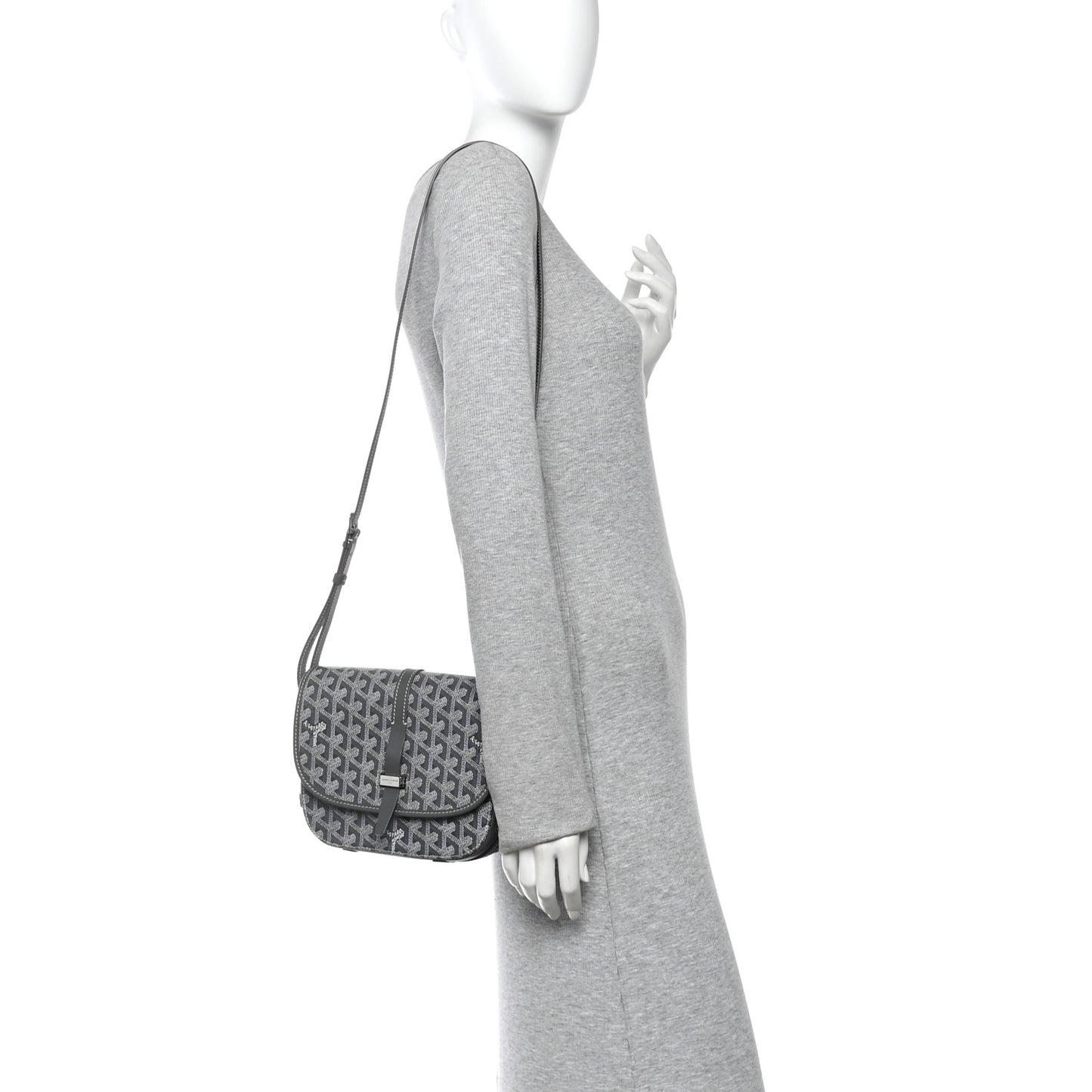 Goyardine Belvedere II PM Messenger Bag Gray