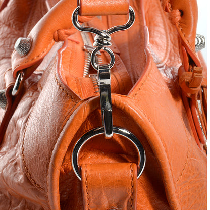 Balenciaga Agneau Giant 12 Silver Hardware City Tangerine 3 of 13