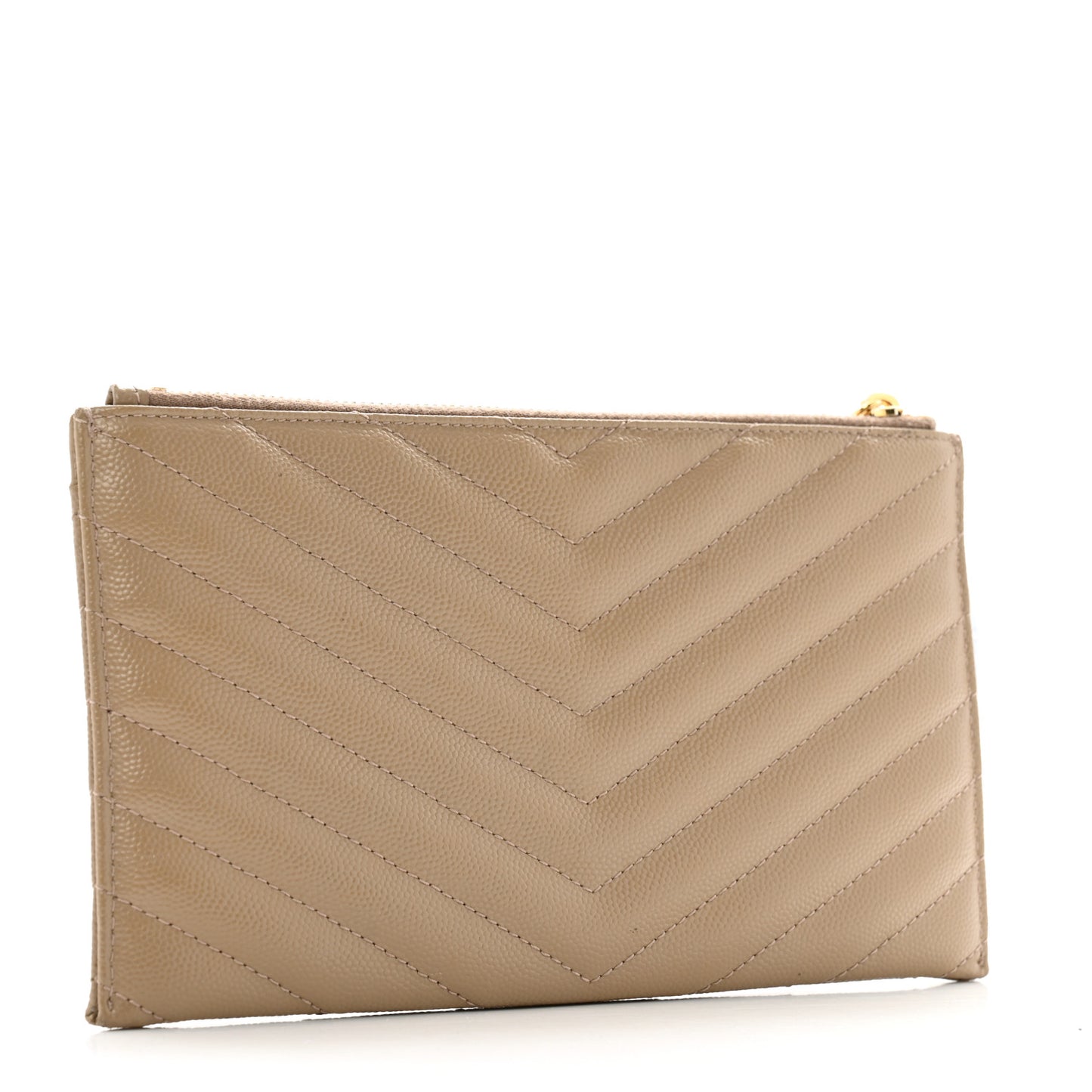 Grain De Poudre Chevron Monogram Bill Pouch Dusty Grey