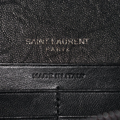 Saint Laurent Lambskin Diamond Quilted Becky Chain Wallet Black 6 of 13