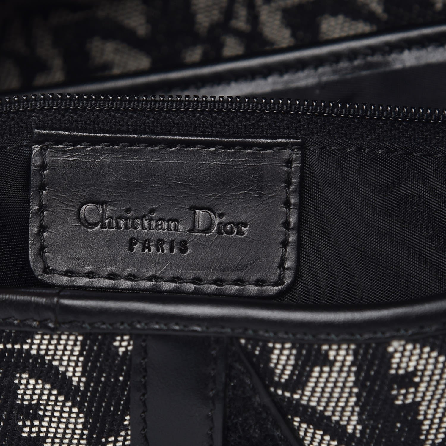 Christian Dior Monogram Double Saddle Bag Black 6 of 10
