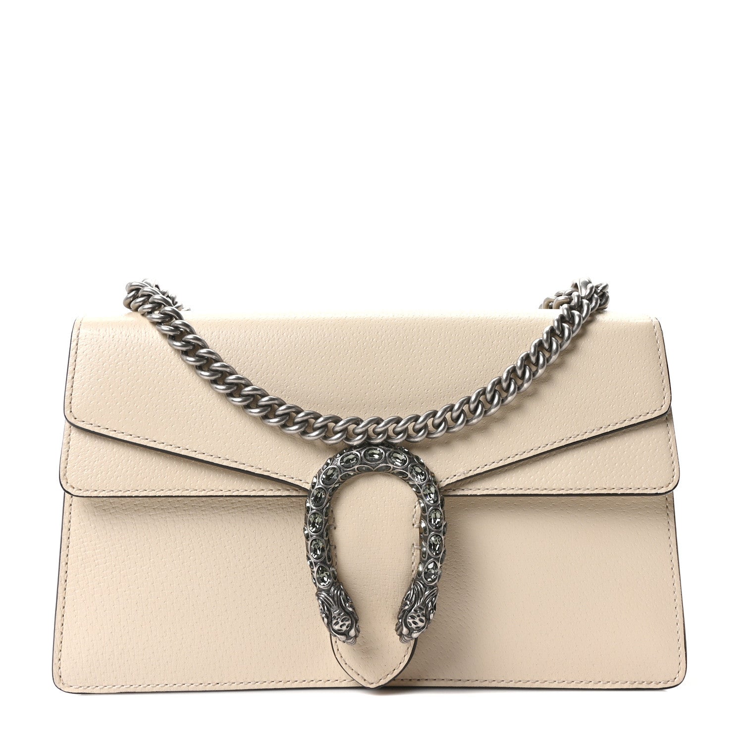 Gucci Textured Calfskin Crystal Small Dionysus Shoulder Bag Mystic White 1 of 10