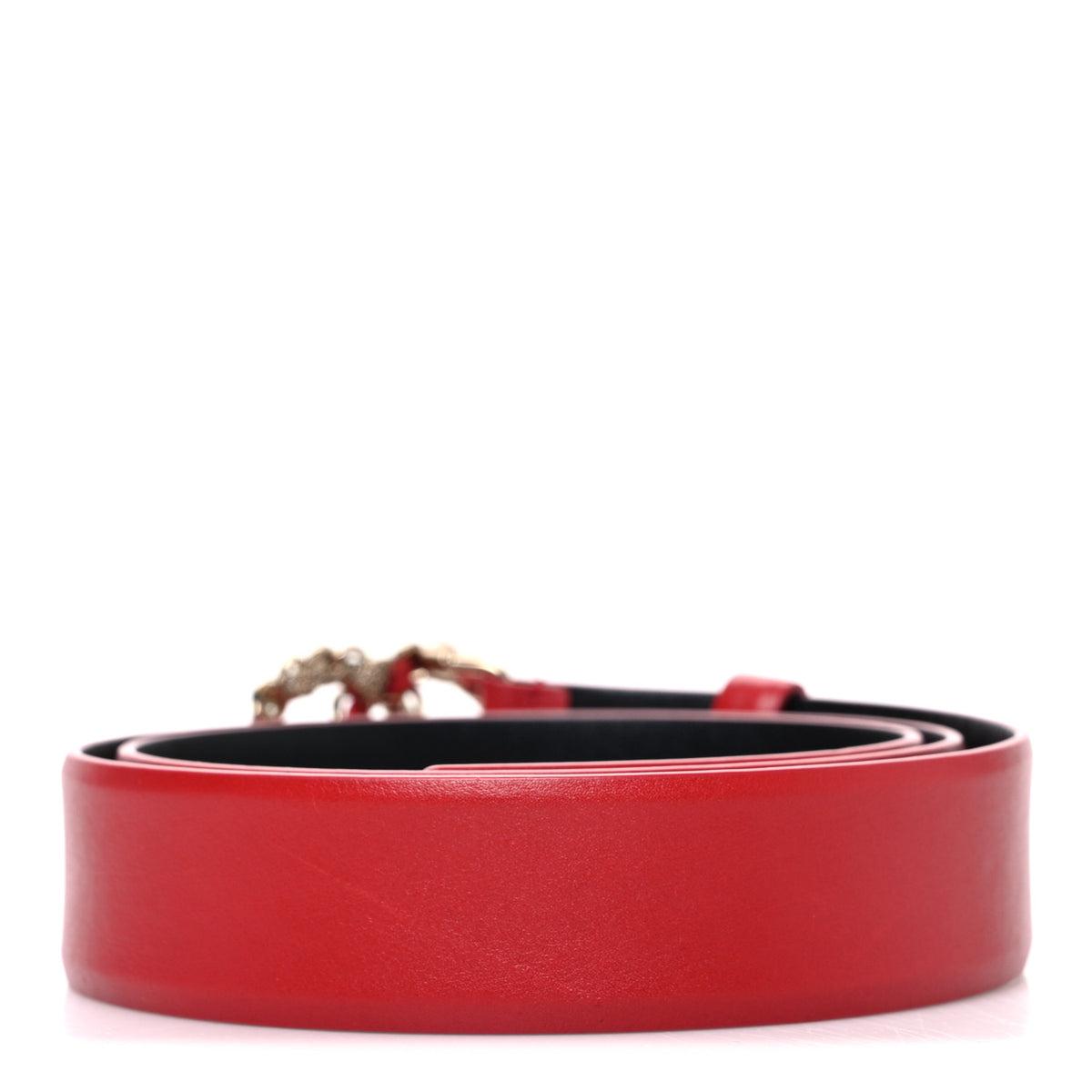 Calfskin CC Chain Belt 80 32 Red
