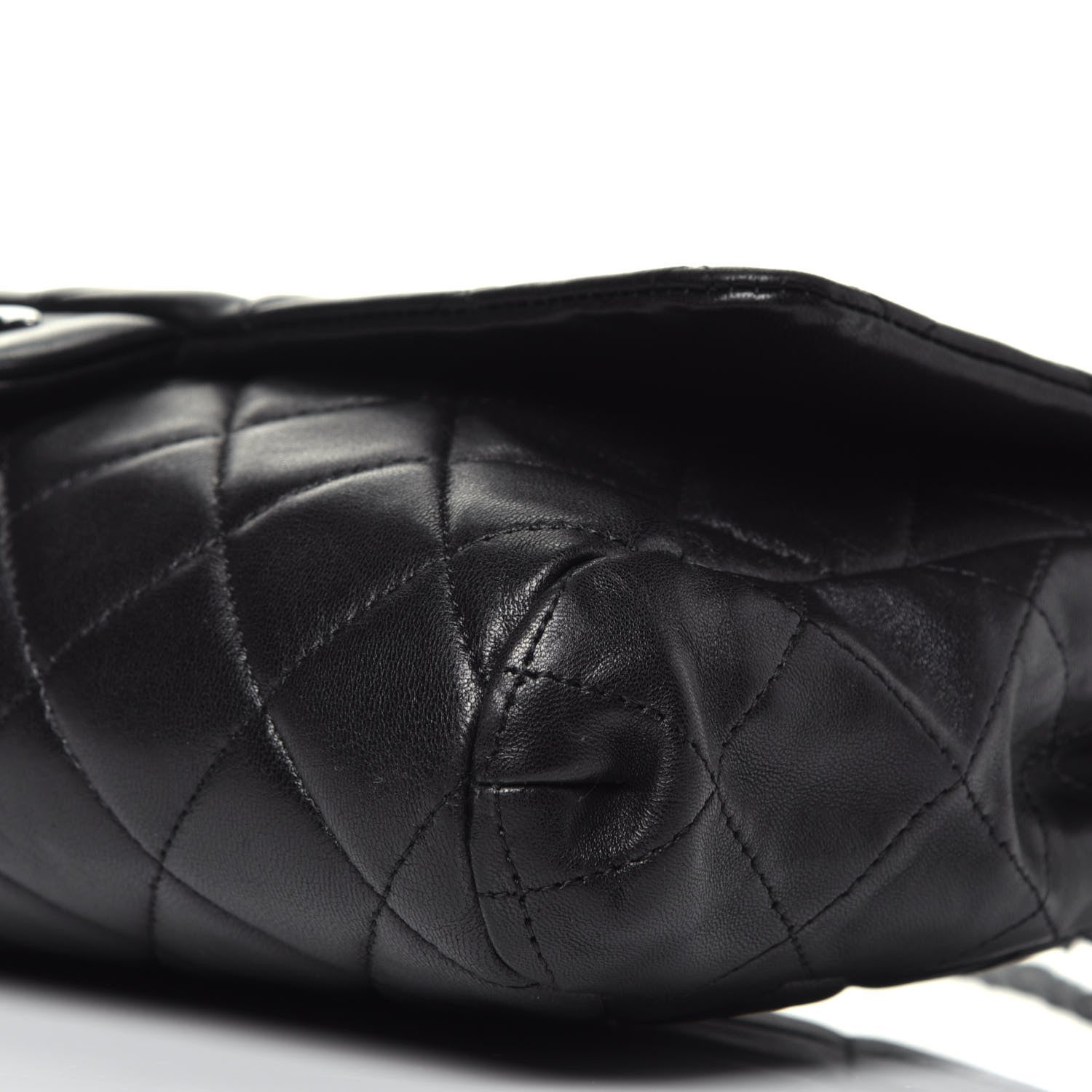 Chanel Lambskin Quilted Clutch With Chain Flap Black 9 of 9