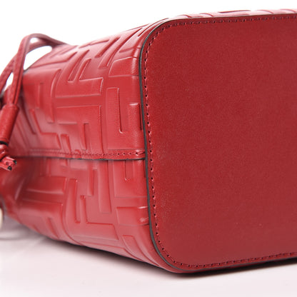 Fendi Vitello Liberty F is Fendi FF 1974 Embossed Mini Mon Tresor Bucket Bag Fragola 9 of 11