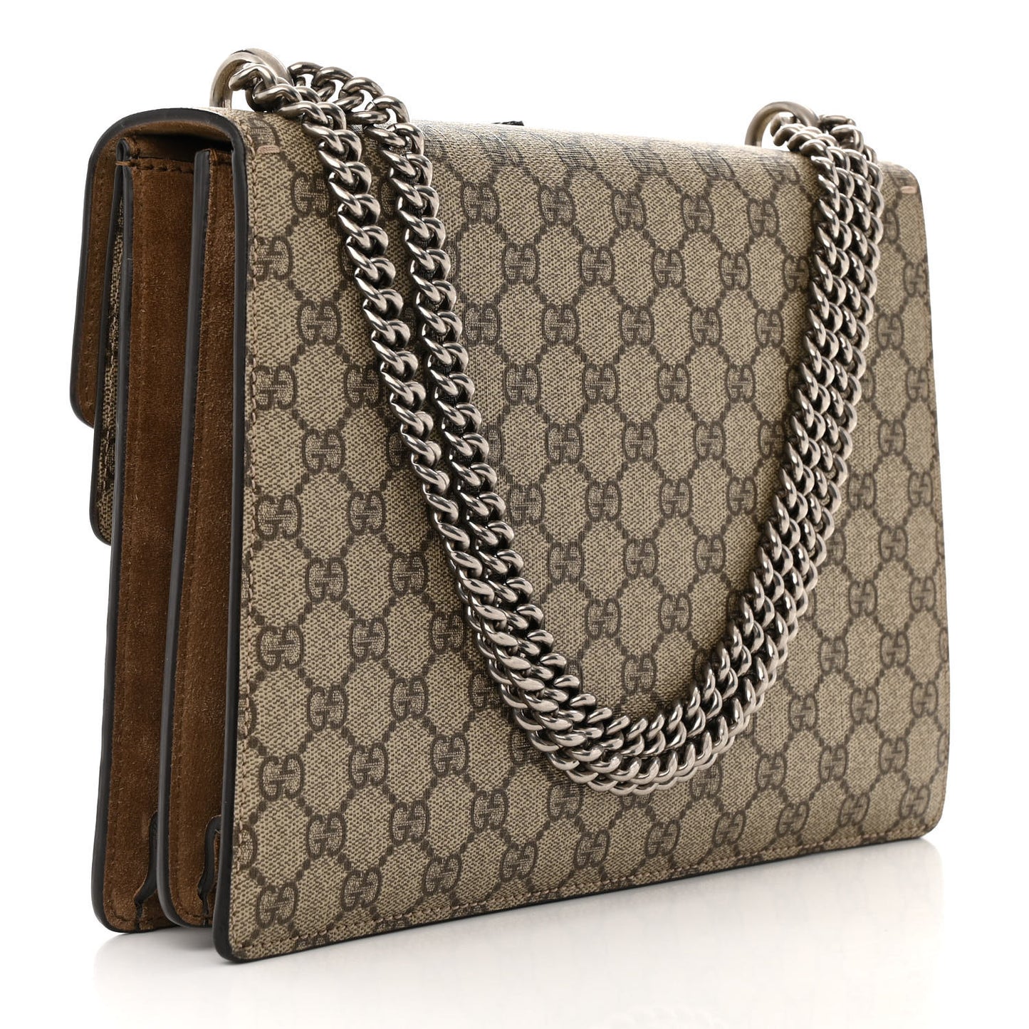 GG Supreme Monogram Embroidered Medium Dionysus Shoulder Bag Beige