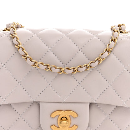 Chanel Lambskin Quilted CC Pearl Crush Mini Flap Light Purple 7 of 9