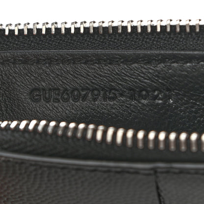 Saint Laurent Monogram Grain de Poudre 5 Fragments Zip Pouch Card Holder Black 7 of 7