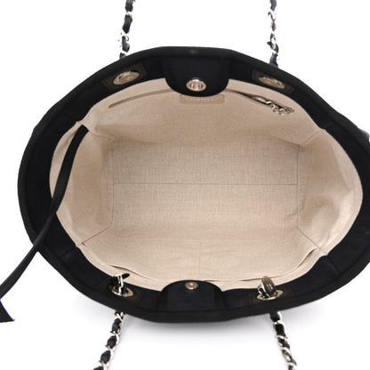 Chanel Mixed Fibers Small Deauville Tote Black 6 of 13