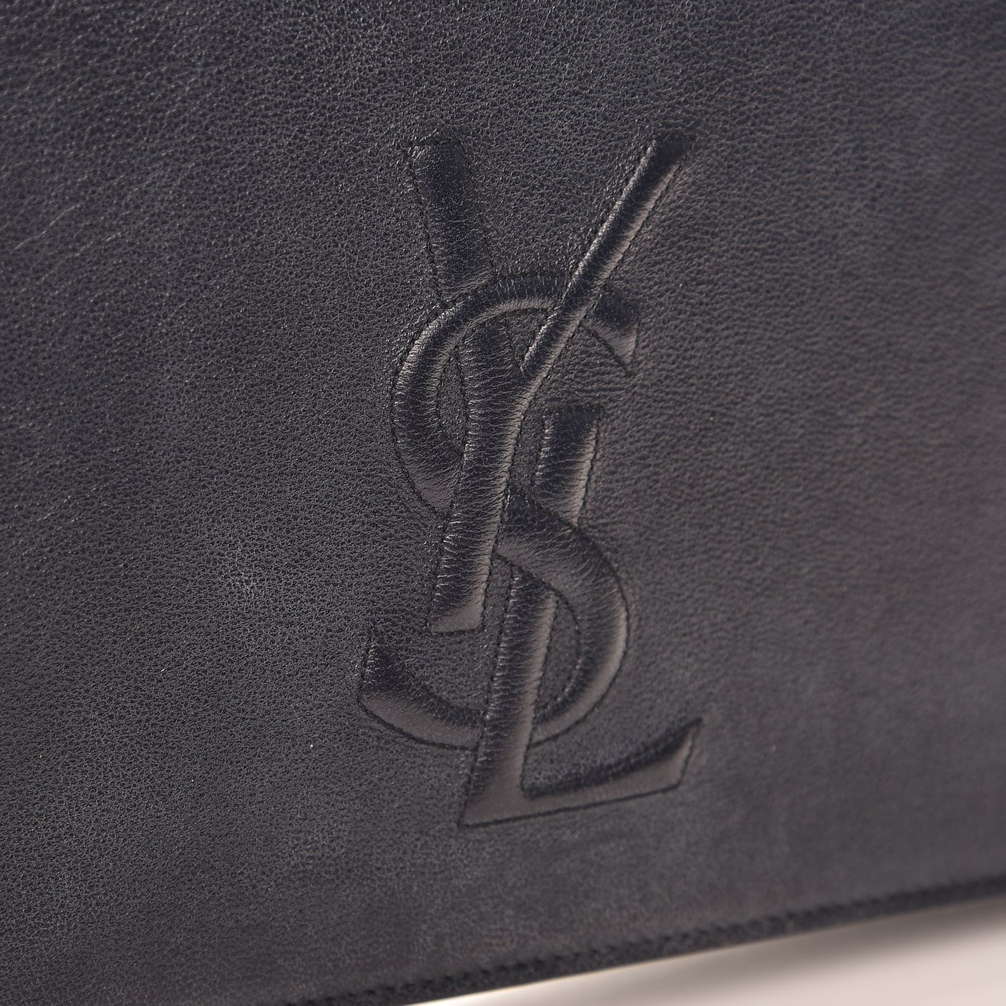 Calfskin Monogram Large Belle De Jour Clutch Navy