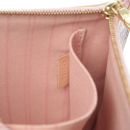 Louis Vuitton Damier Azur Neverfull MM GM Pochette Rose Ballerine 7 of 12