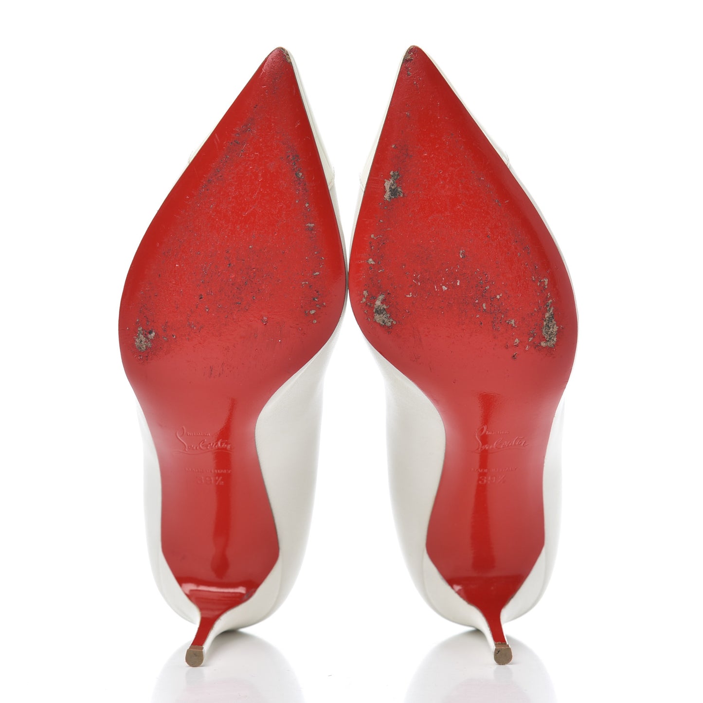 Nappa Patent Studded Predupump 85 Pumps 39.5 White