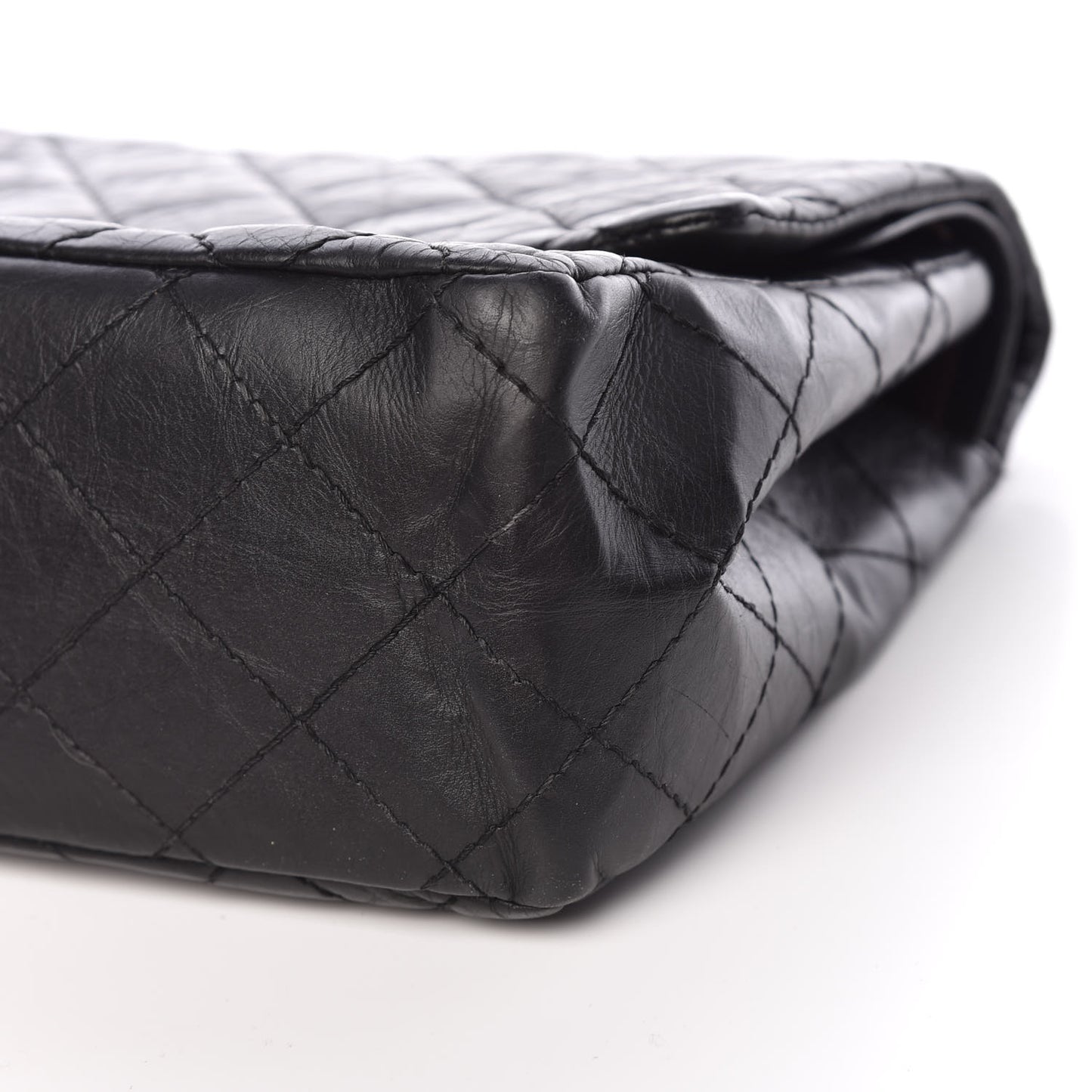 Aged Calfskin Quilted 2.55 Reissue 226 Flap Black