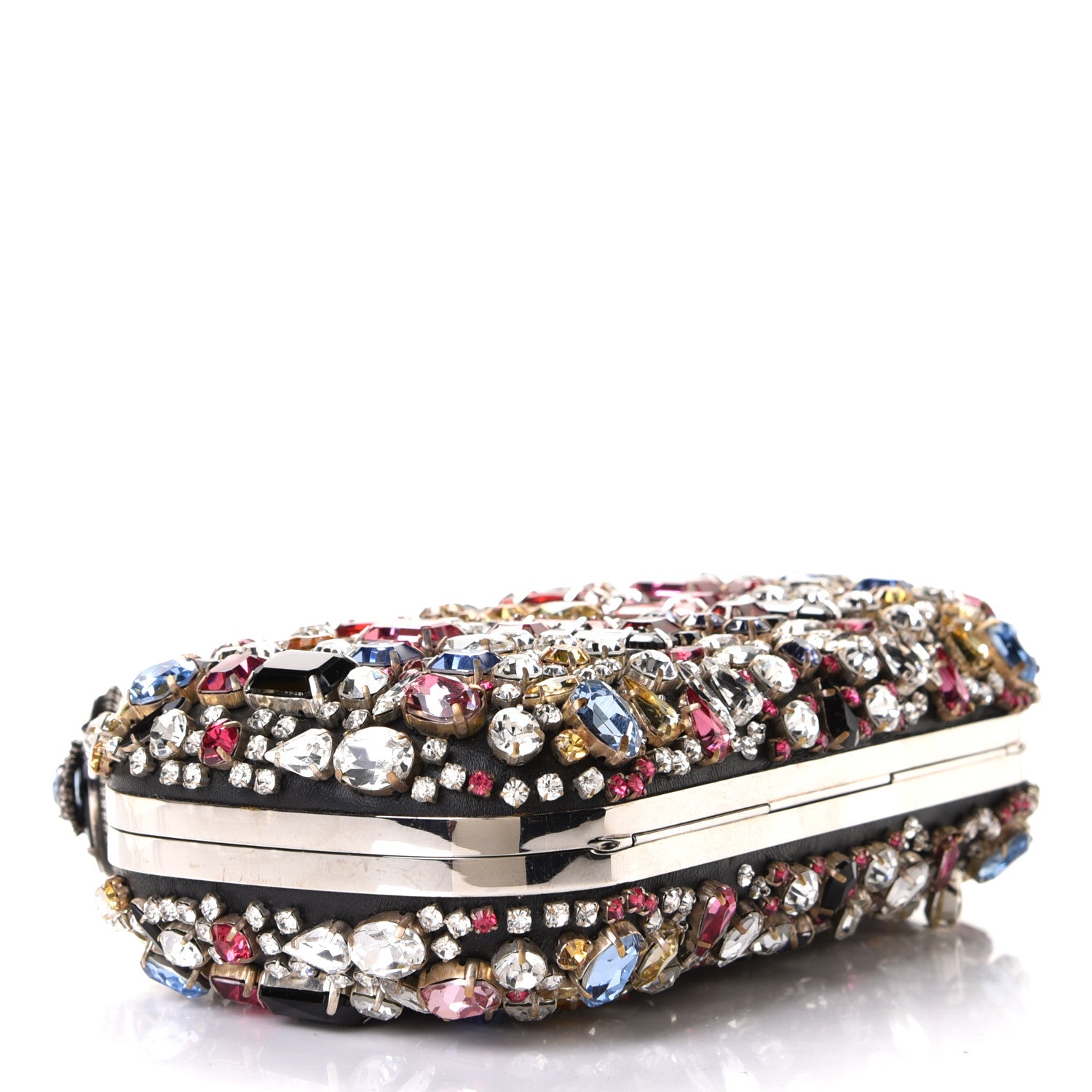 Alexander McQueen Crystal Jeweled Knuckle Duster Box Clutch Multicolor 3 of 5