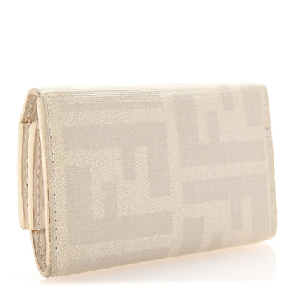 Fendi Zucca Spalmati Vitello Elite 6 Key Holder White 3 of 7