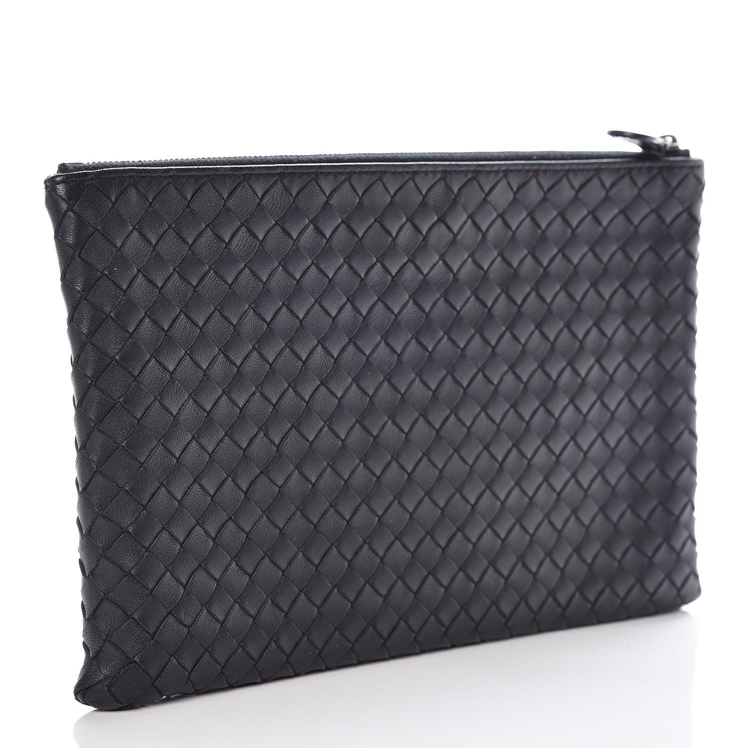 Bottega Veneta Nappa Intrecciato Flat Zip Pouch Denim 3 of 10