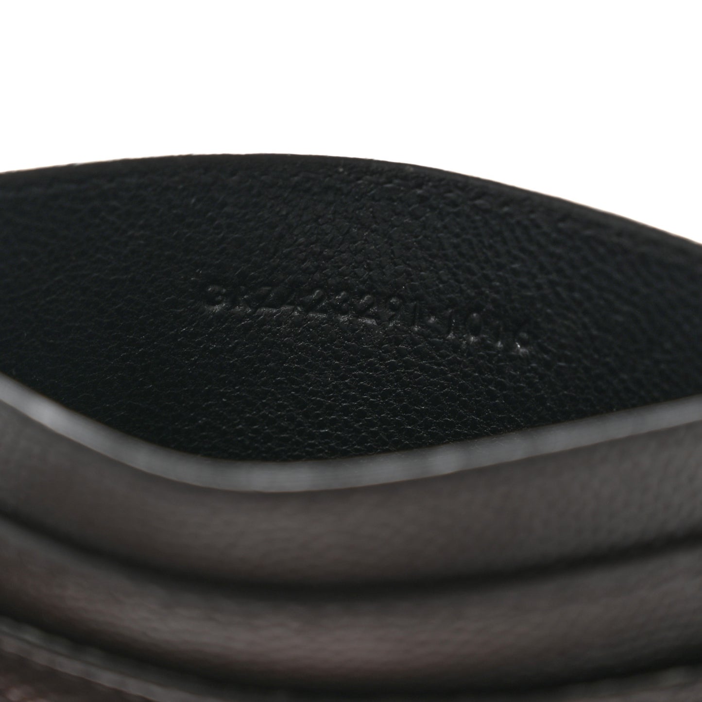 Grain De Poudre Matelasse Chevron Monogram Credit Card Case Coal